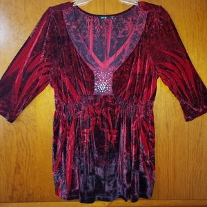 Lovely red velvet blouse